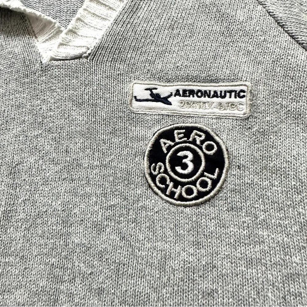 ⭐️ 5 for $25 Aero School Gray Hooded Knit Sweater Size 98/104 cm (3 Years)